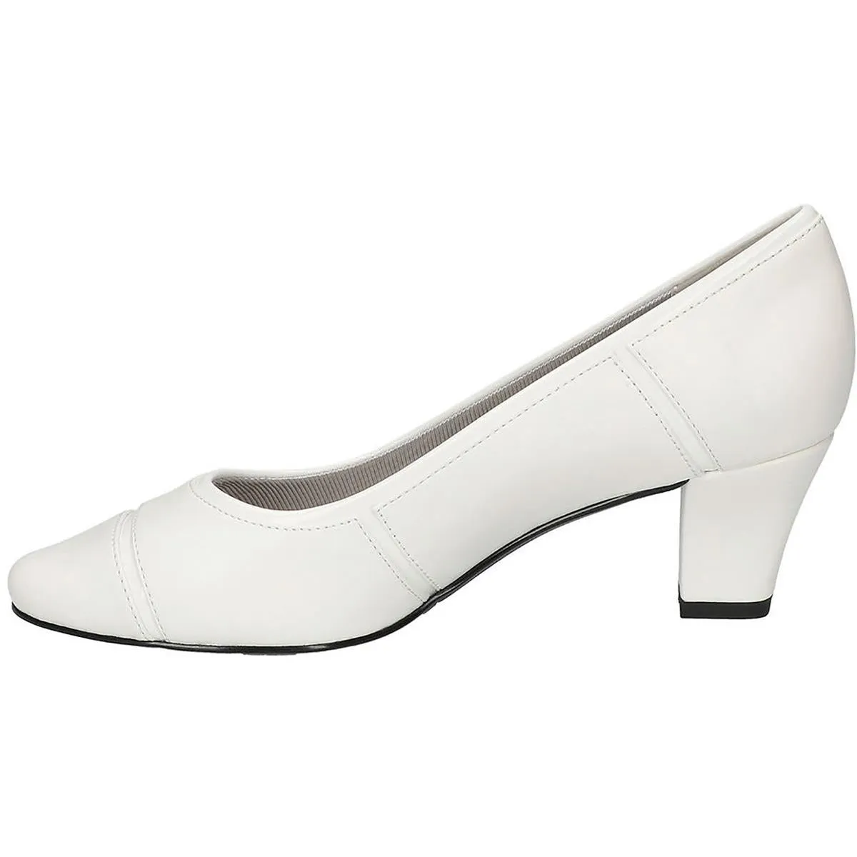 Easy Street Womens Datia Faux Leather Slip on Pumps