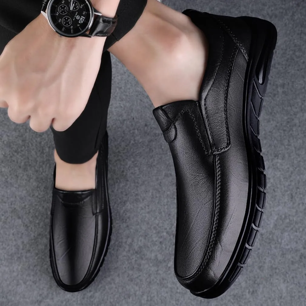 EASYANT Men Leather Loafers Shoes Classic Dress Shoes Male Fashion Slip-on Casual Driving Shoe