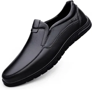EASYANT Men Leather Loafers Shoes Classic Dress Shoes Male Fashion Slip-on Casual Driving Shoe