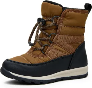 EasyStar Girls Boys Winter Cold Weather Warm Easy on off Water Resistance Snow Boots