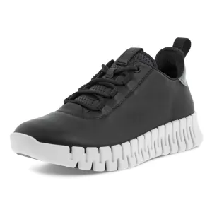 ECCO Women's Gruuv Sneaker, Black/Light Grey, 8-8.5