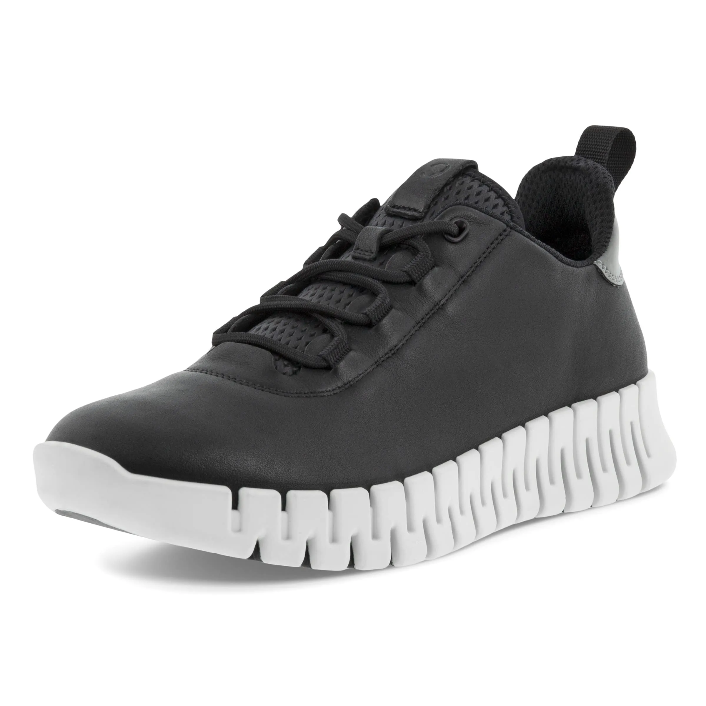 ECCO Women's Gruuv Sneaker, Black/Light Grey, 8-8.5