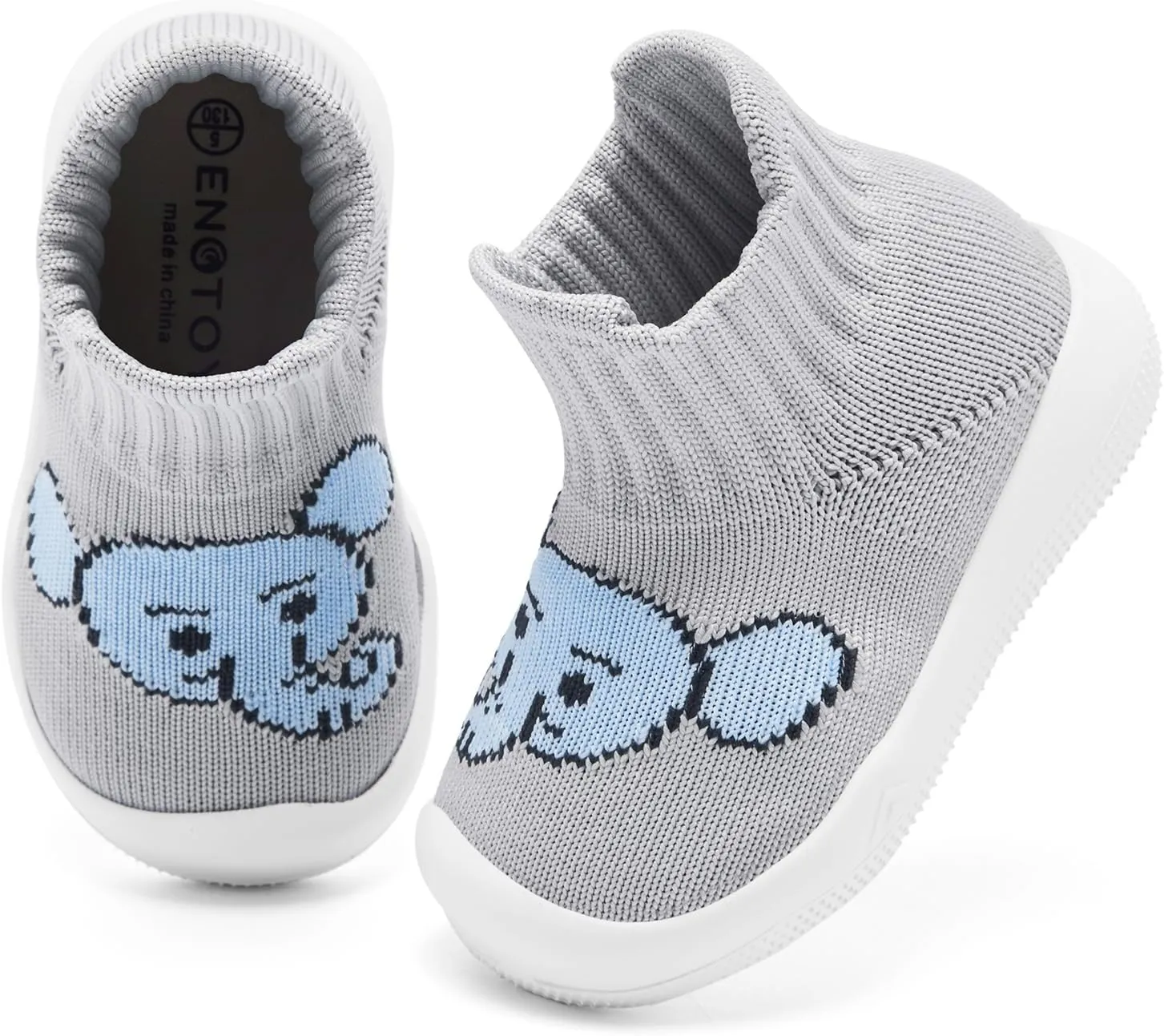 Engtoy Baby Sock Shoes Baby Walking Shoes Infant Non-Slip Breathable Slippers with Soft Rubber Sole Baby Boys Girls Slip On Sneakers