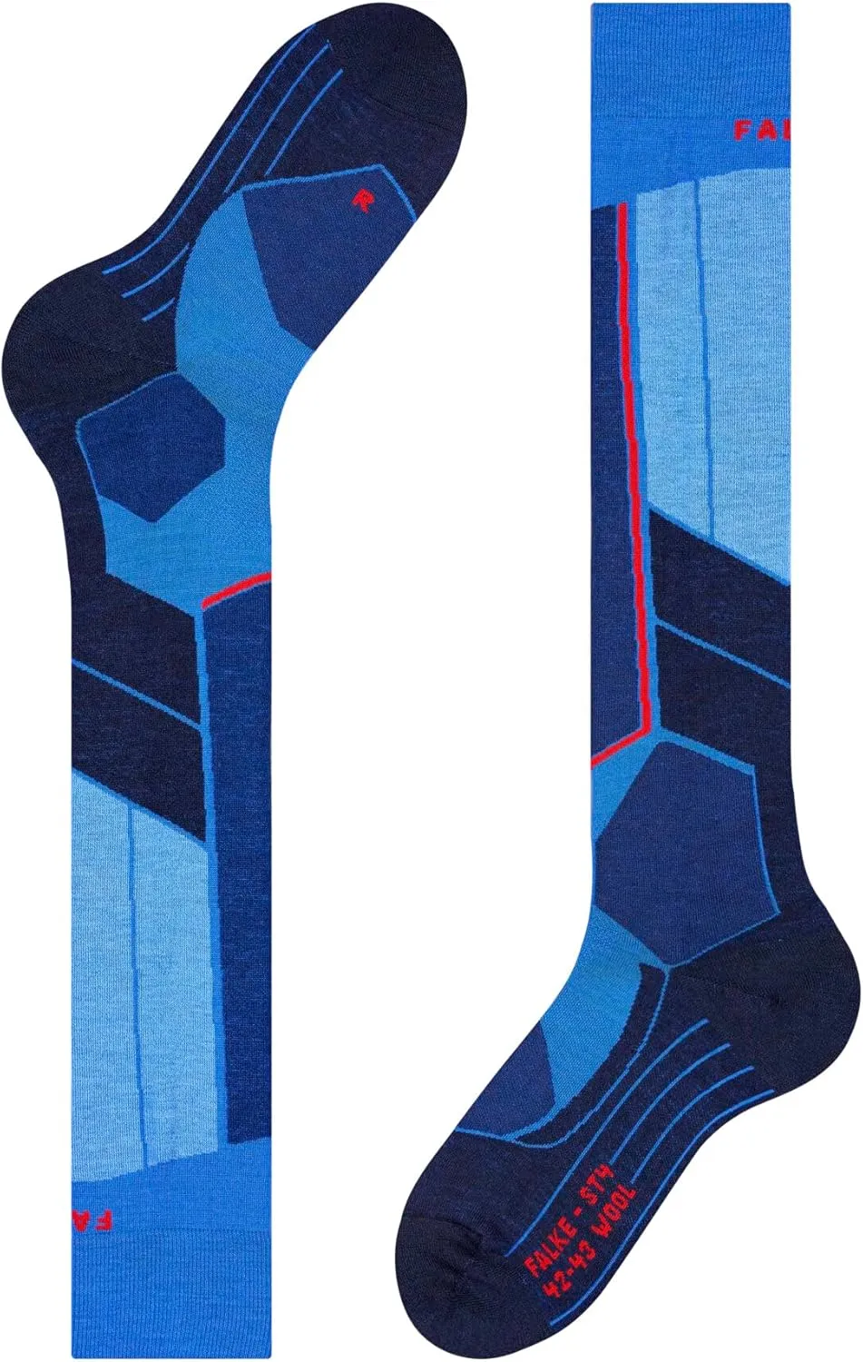 FALKE Men's ST4 Wool Ski Tour Socks, Ultralight Cushion, 1 Pair