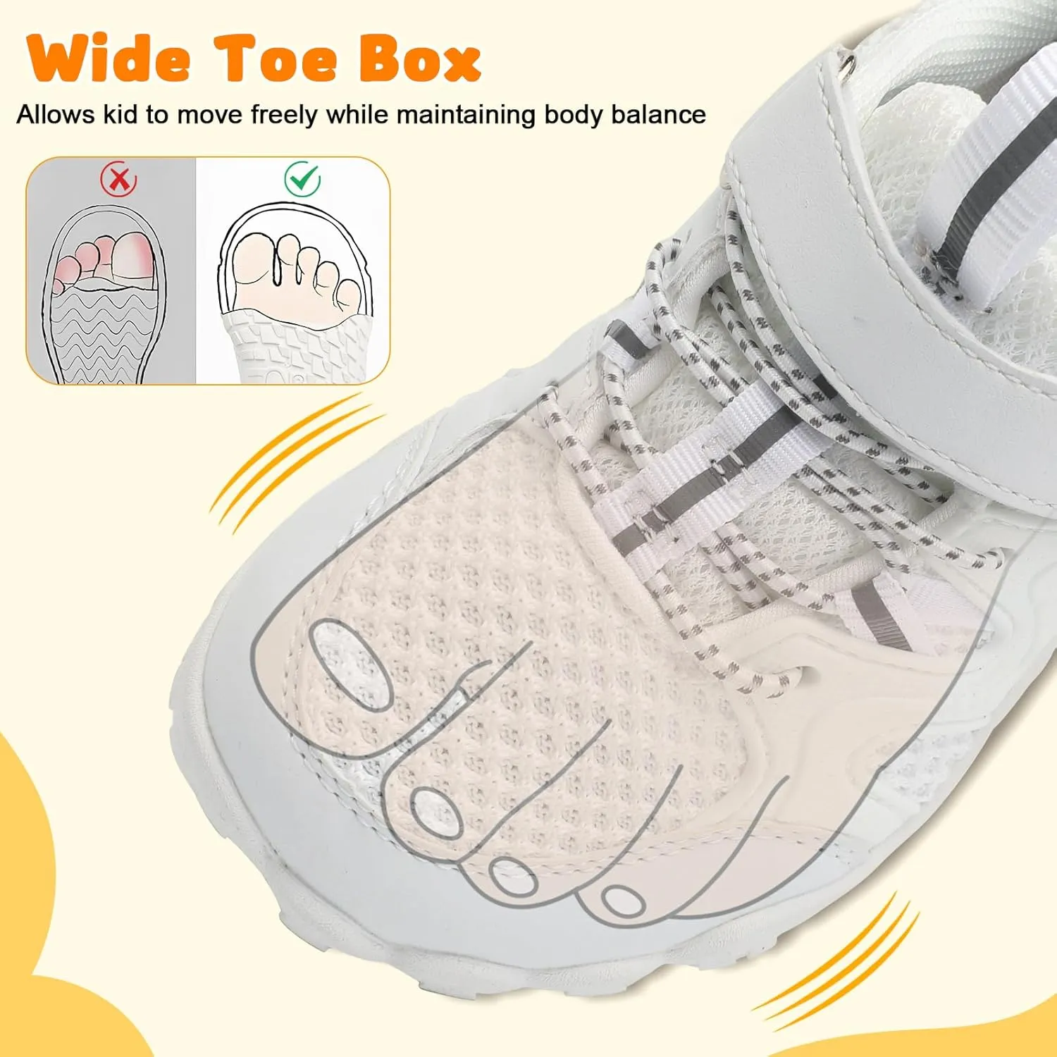 FEETCITY Kids Barefoot Shoes Boys Girls Sneakers Toddler Walking Shoes Kids Hiking Shoe Lightweight Outdoor Tennis Shoe
