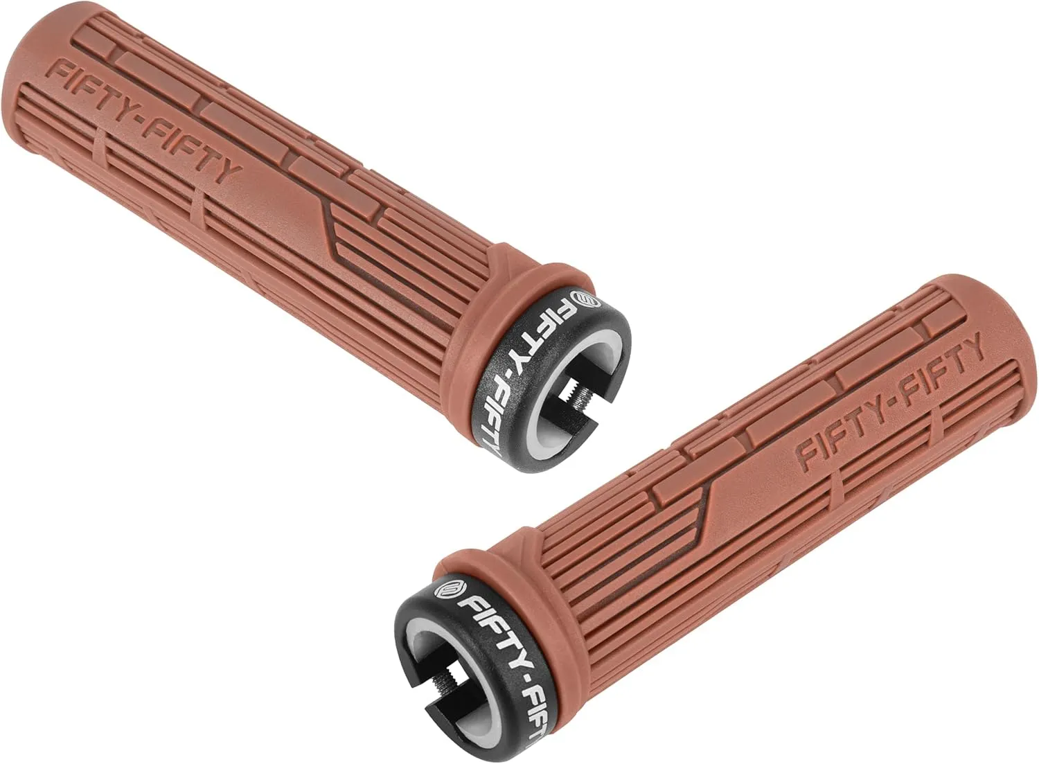FIFTY-FIFTY Mountain Bike Grips, Single Lock-on MTB Handlerbar Grips, Soft and Comfortable, Non-Slip Locking Bicycle Handle for All Mountain, Enduro, Downhill
