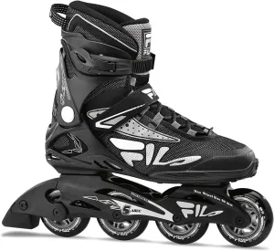 FILA Legacy Comp Inline Fitness Skates for Men and Women- Air Flow Technology, Lightweight Composite Frame, 80mm Wheels, ABEC-5 Bearings