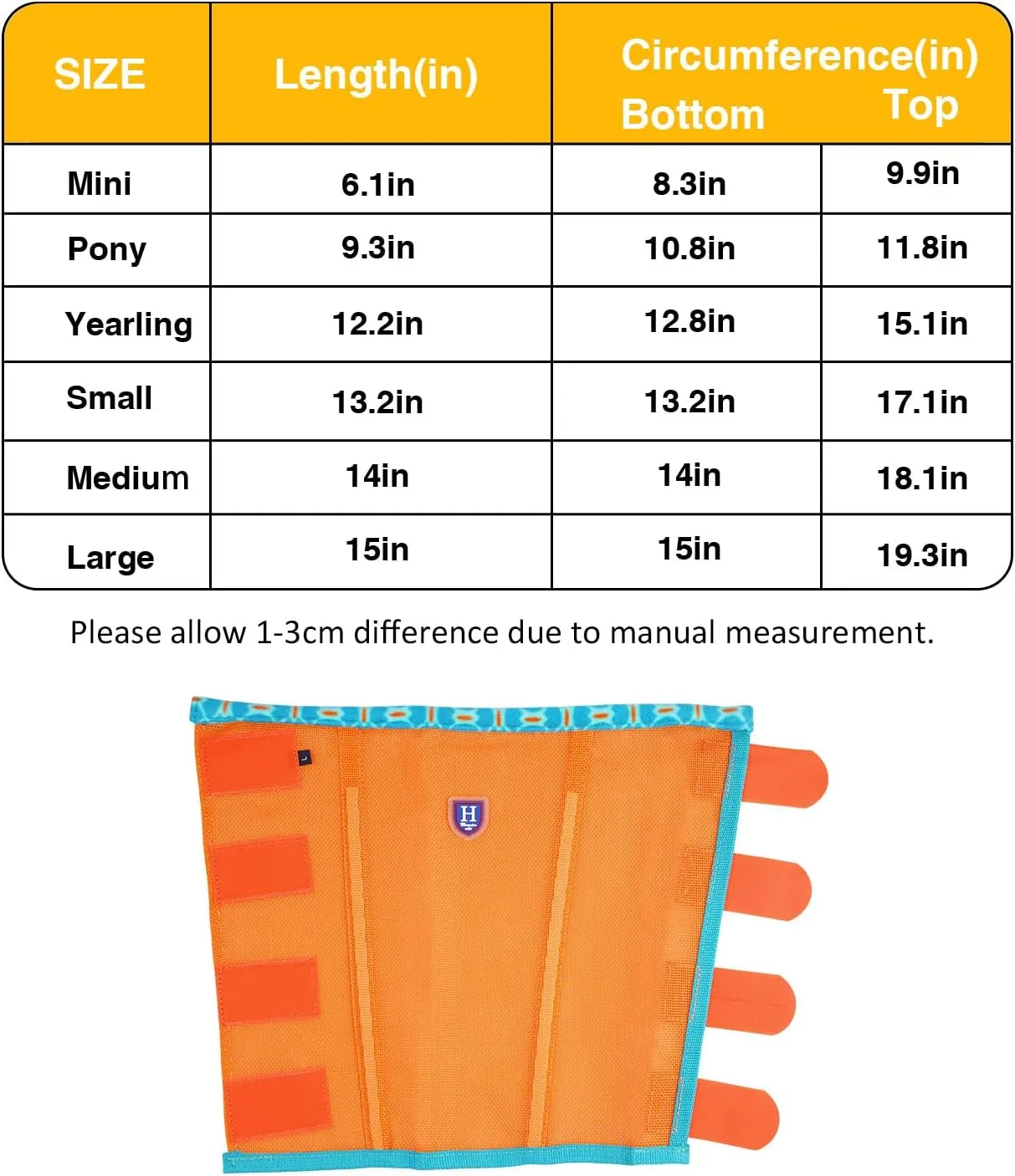 Fine Mesh Fly Boots Loose Fitting & Non-Slip Horse Fly Leggings Fleece Air Flow (Set of 4)
