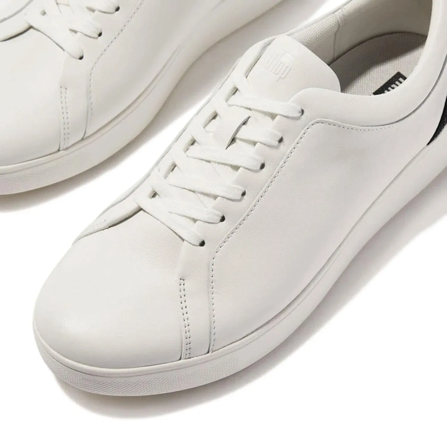 FitFlop Women's Rally Crystal-backtab Leather Trainers Sneaker
