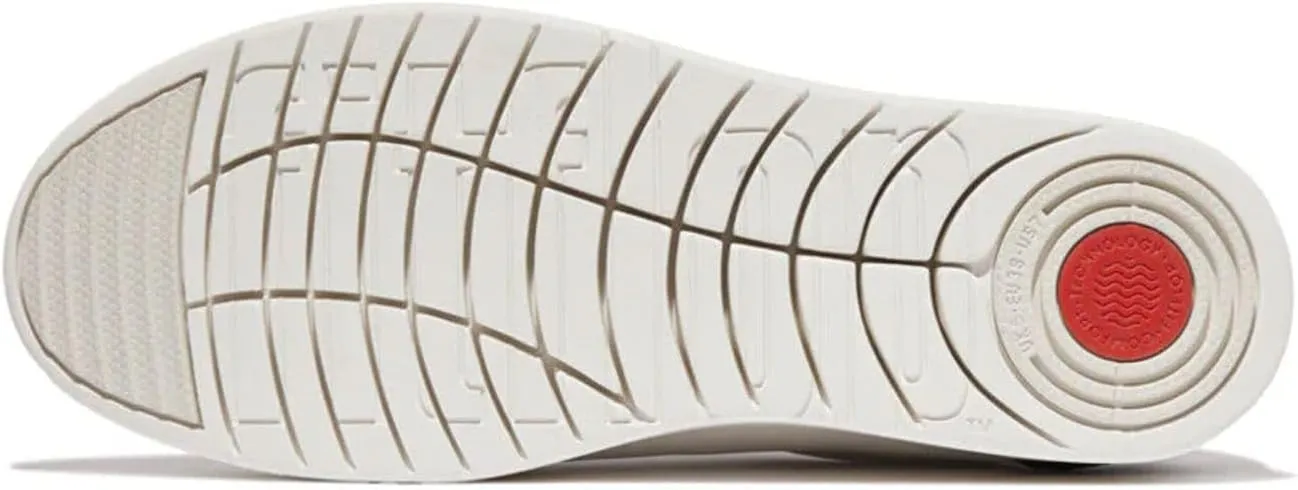 FitFlop Women's Rally Crystal-backtab Leather Trainers Sneaker