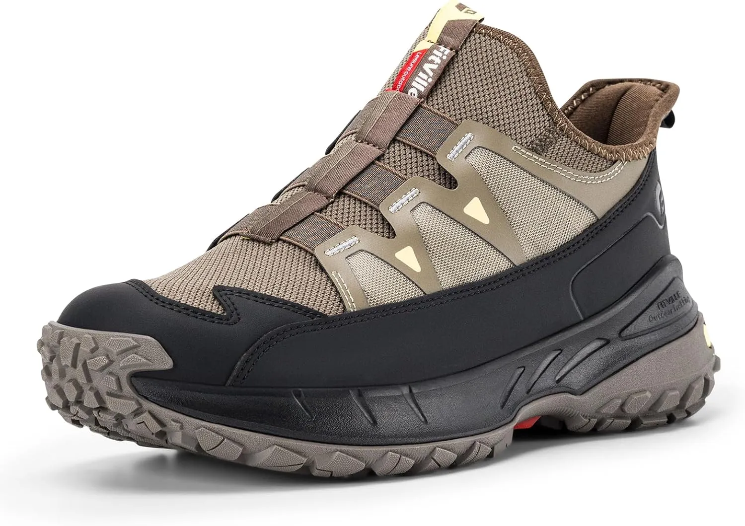FitVille Extra Wide Sneakers for Men Slip-on Shoes, Soft Comfortable Mens Running Shoe, Slip Resistant Hiking Walking Shoes with Arch Support & Wide Toe Box