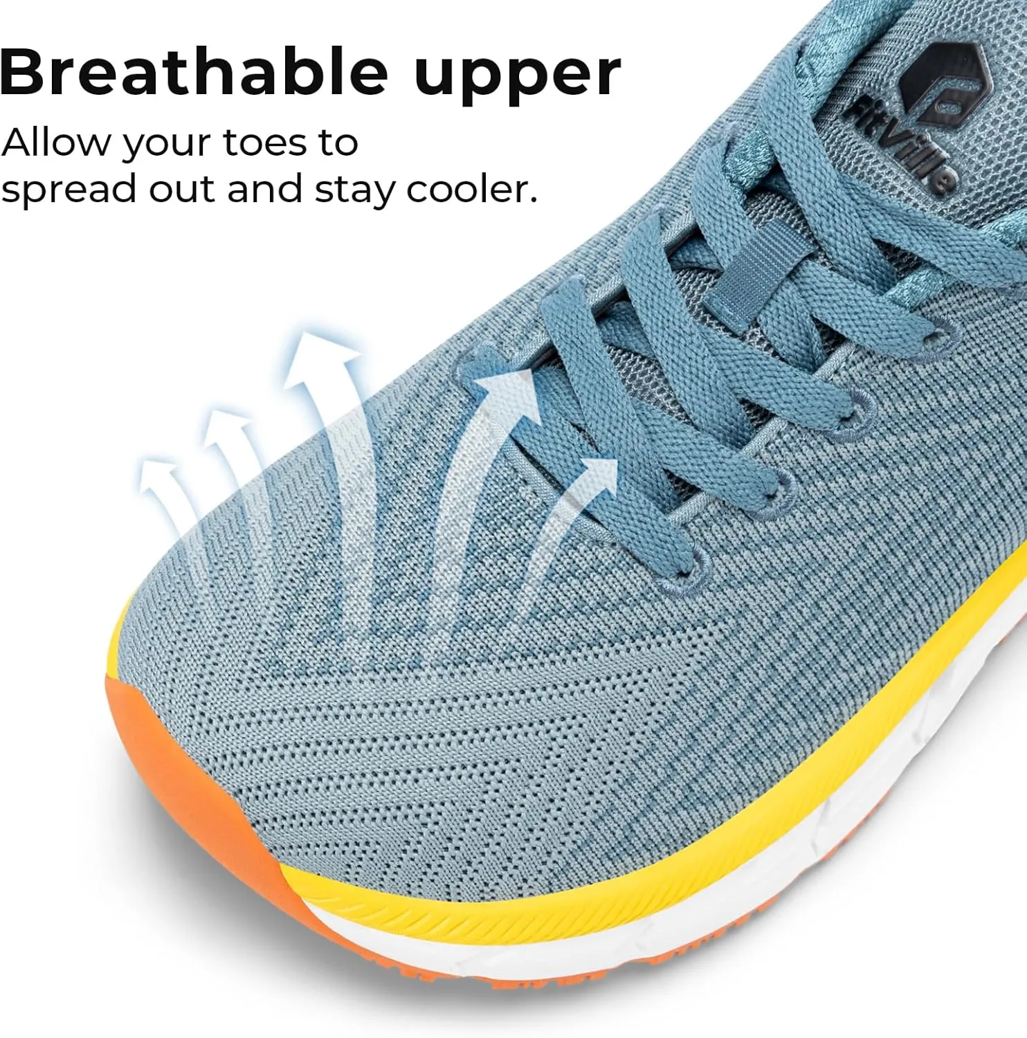 FitVille Wide Toe Box Men's Cushioned Extra Wide Width Non Slip Running Shoes - Comfortable Lightweight Walking Shoes
