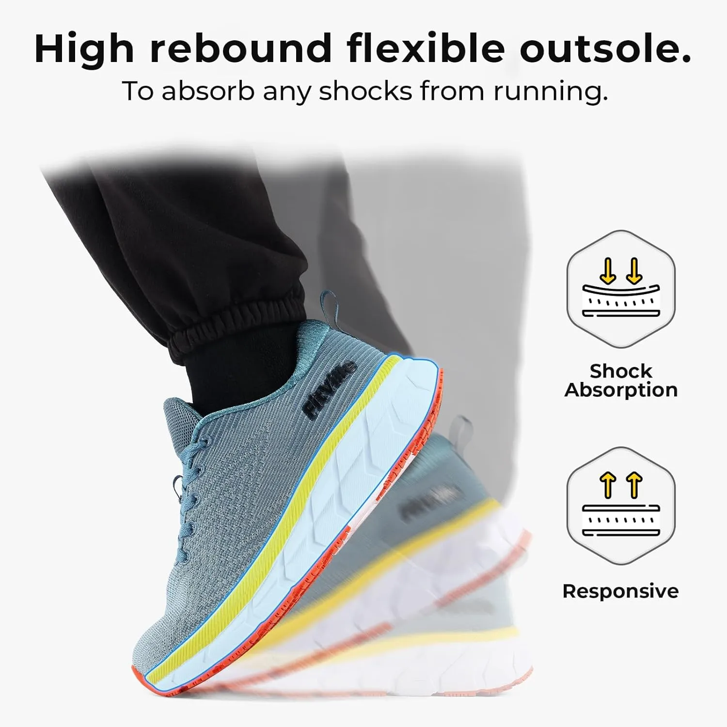 FitVille Wide Toe Box Men's Cushioned Extra Wide Width Non Slip Running Shoes - Comfortable Lightweight Walking Shoes