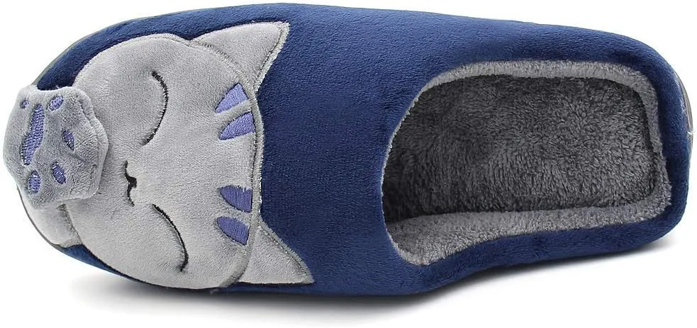 FJWYSANGU Womens & Mens Memory Foam Fuzzy Warm Slip On House Slippers - Cute Animal Slippers - Soft Plush Home Shoes - Indoor & Outdoor
