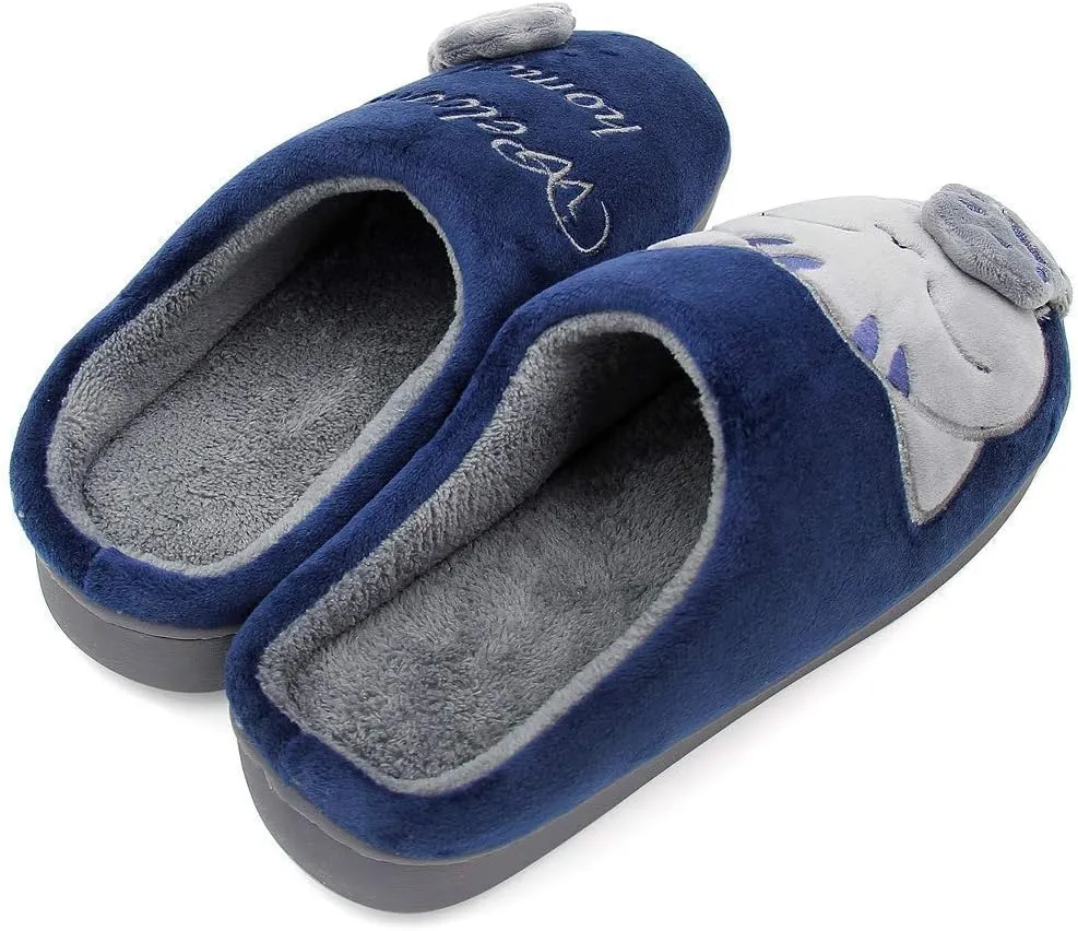 FJWYSANGU Womens & Mens Memory Foam Fuzzy Warm Slip On House Slippers - Cute Animal Slippers - Soft Plush Home Shoes - Indoor & Outdoor