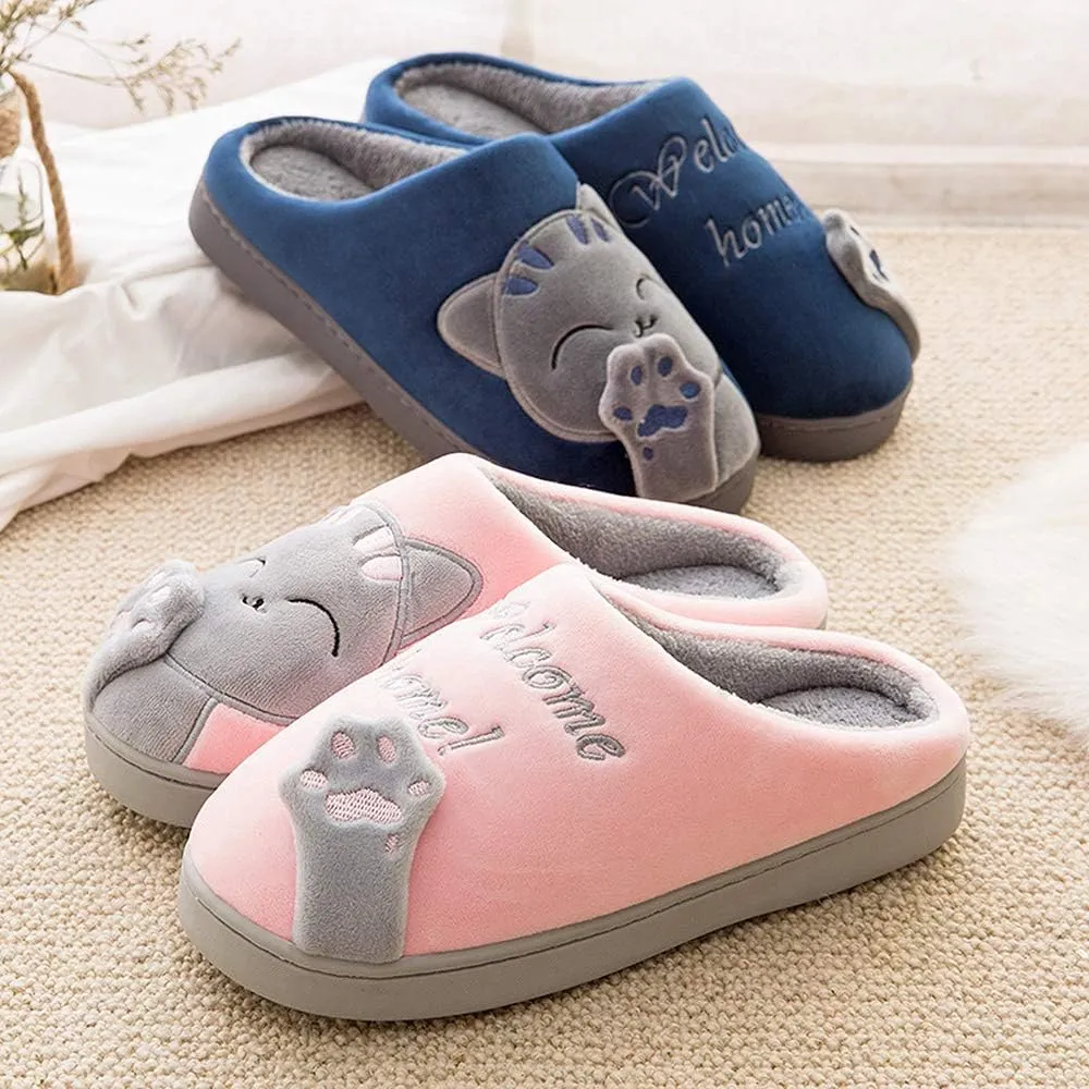 FJWYSANGU Womens & Mens Memory Foam Fuzzy Warm Slip On House Slippers - Cute Animal Slippers - Soft Plush Home Shoes - Indoor & Outdoor
