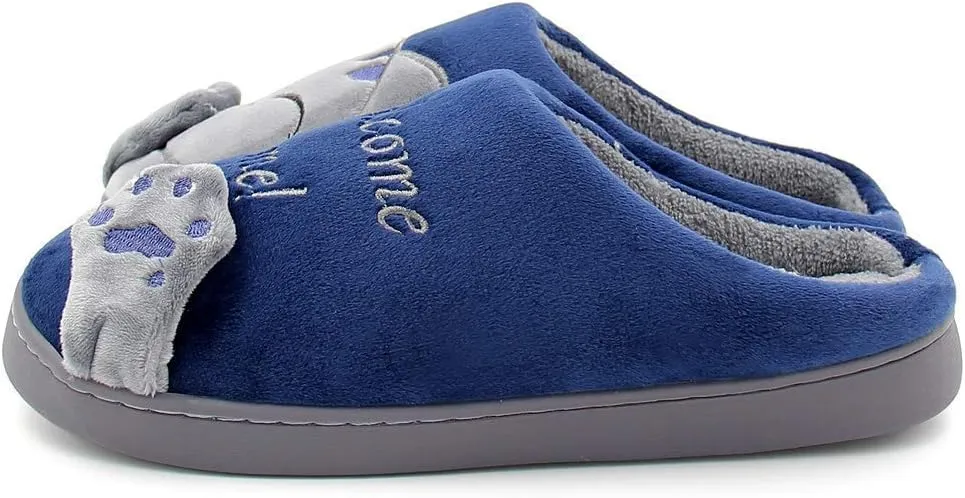 FJWYSANGU Womens & Mens Memory Foam Fuzzy Warm Slip On House Slippers - Cute Animal Slippers - Soft Plush Home Shoes - Indoor & Outdoor