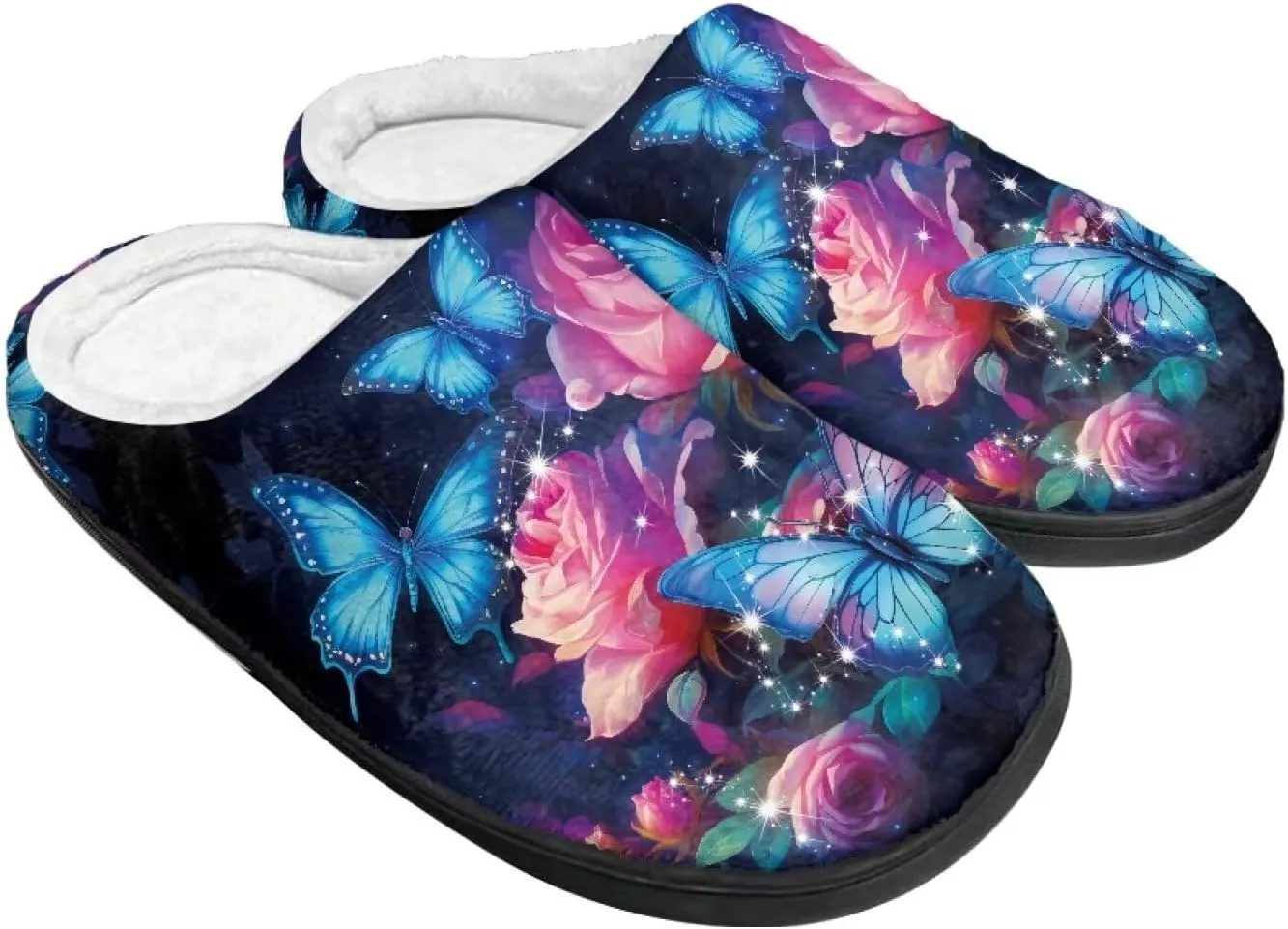 Flashideas Slippers for Women Men Soft Fluffy Warm Home Non-Slip Couple Style Casual Slippers