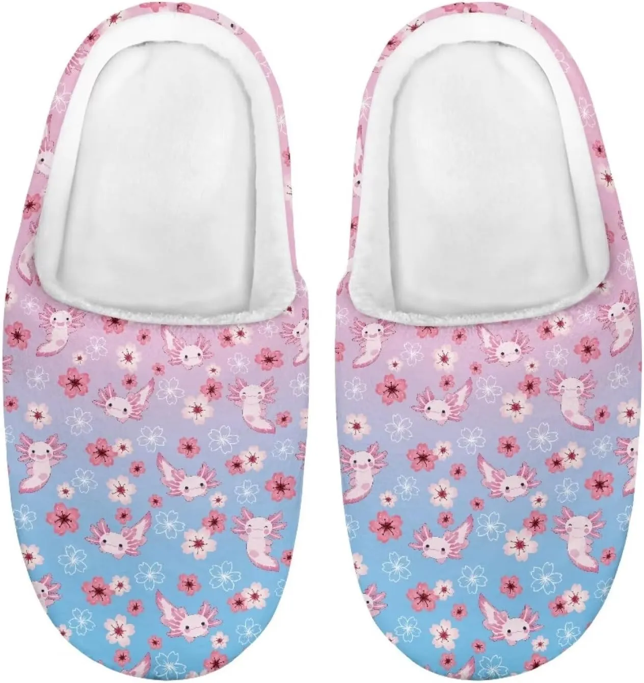 Flashideas Toddler Slippers Kids Fur Lined Warm Slip On Home Slippers Soft Plush Slippers