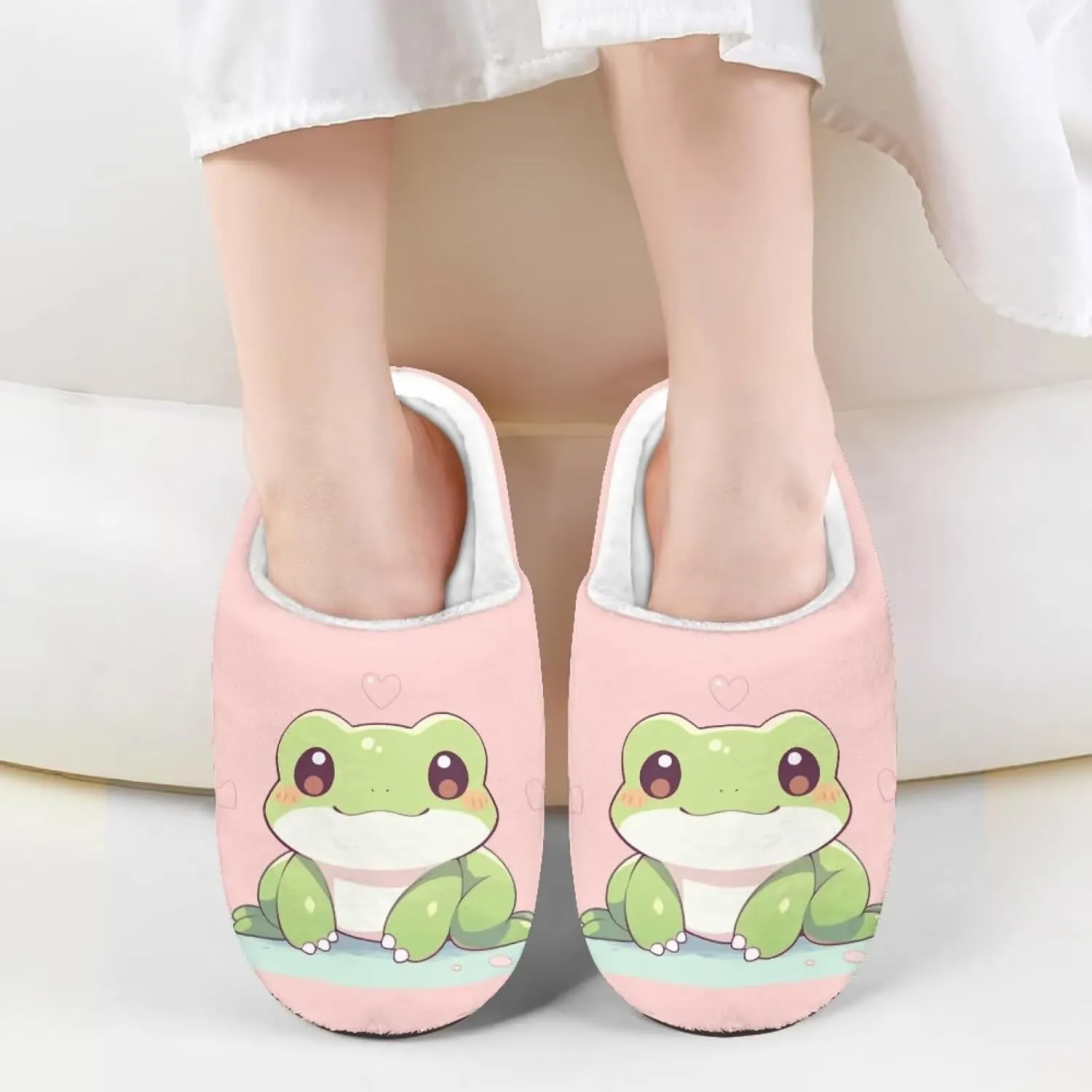 Flashideas Toddler Slippers Kids Fur Lined Warm Slip On Home Slippers Soft Plush Slippers