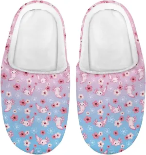 Flashideas Toddler Slippers Kids Fur Lined Warm Slip On Home Slippers Soft Plush Slippers