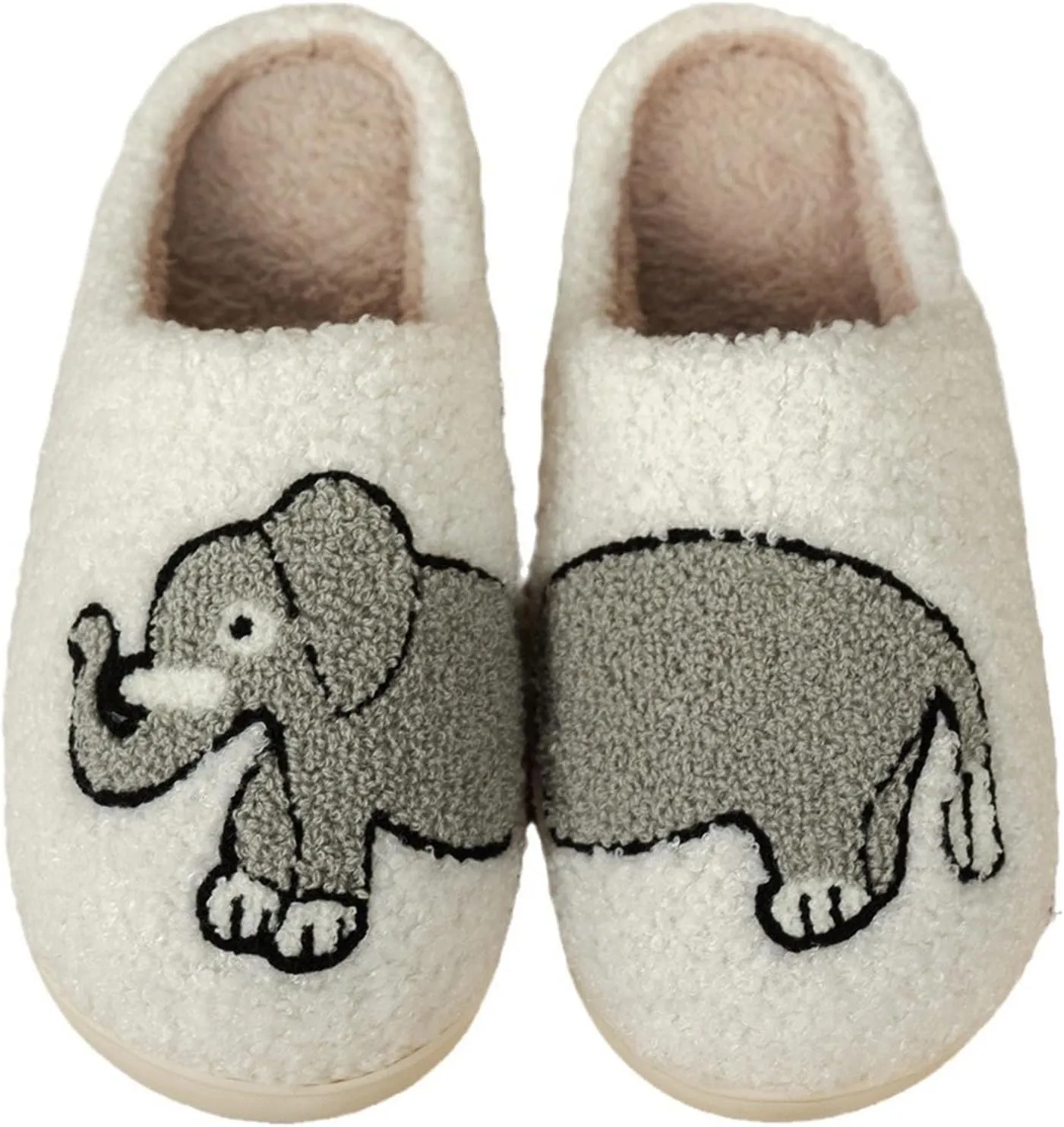 Fluffy Slippers For Womens Mens Warm Cozy Plush Fuzzy Memory Foam Slippers Slip-on House Slippers Indoor Outdoor