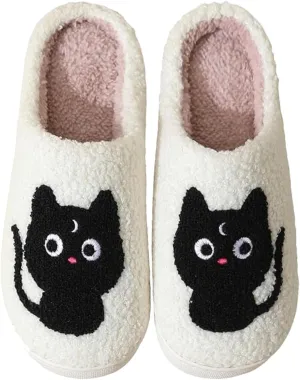 Fluffy Slippers For Womens Mens Warm Cozy Plush Fuzzy Memory Foam Slippers Slip-on House Slippers Indoor Outdoor