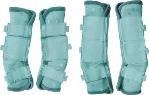 Fly Boots for Horses Set of 4, Breathable Comfy Mesh Horse Leggings Reduce Stomping, Hoof Stress, and Leg Fatigue SkyBlue Cob