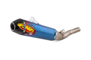 FMF Racing Factory 4.1 RCT Slip-On - Blue Titanium Muffler - Carbon End Cap 044445