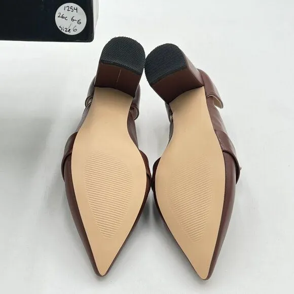 FOWT D'Orsay High Heels Pumps for Women Side Cut Out Loafers Lightweight Pointed