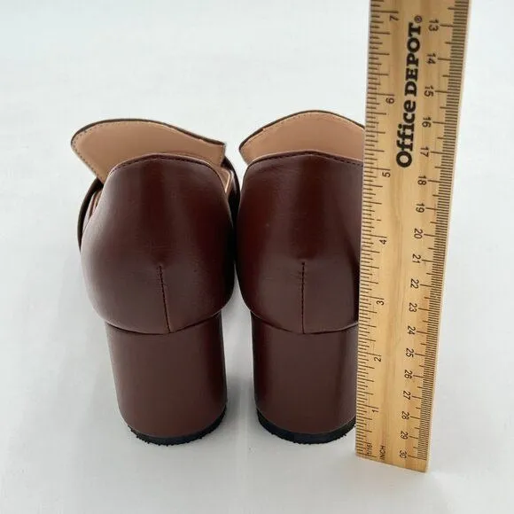 FOWT D'Orsay High Heels Pumps for Women Side Cut Out Loafers Lightweight Pointed