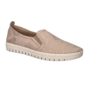 Fresh Slip On Tennis Shoe in Champagne Snake by Easy Street