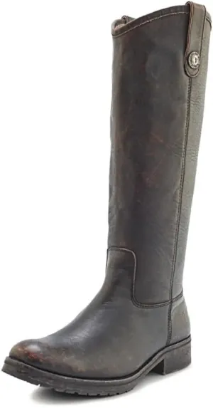 Frye Melissa Button 2 Equestrian-Inspired Tall Boots for Women Made from Hard-Wearing Vintage Leather with Antique Metal Hardware and Leather Outsole – 15 ½” Shaft Height