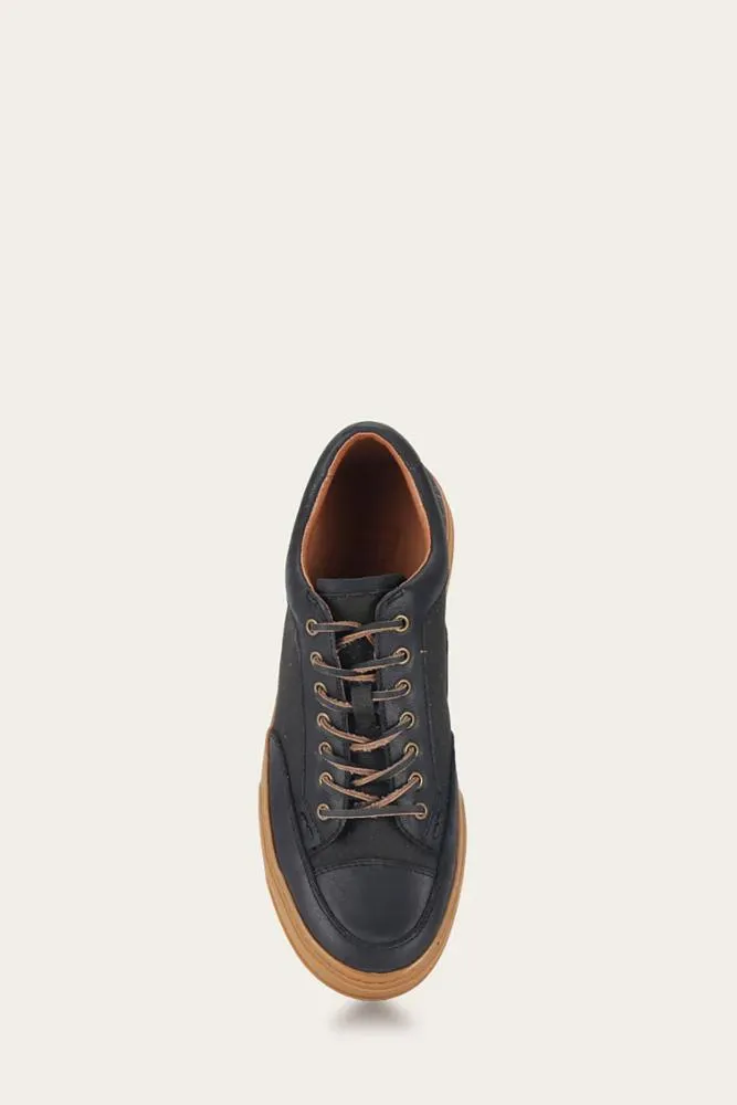 Frye Mens HOYT LOW LACE BLACK/LEA/BLACK CANVAS