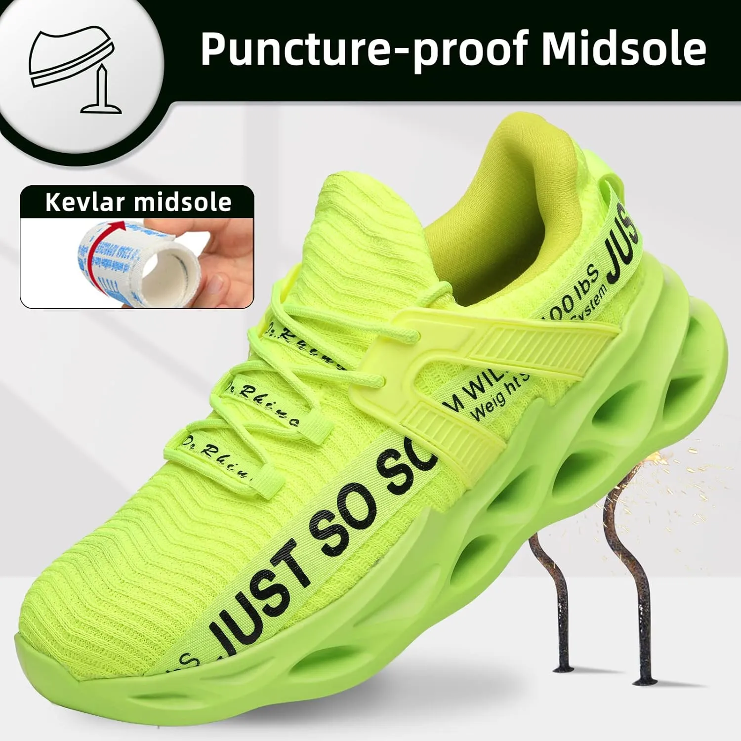 Furuian Steel Toe Shoes for Women Men Lightweight Safety Shoes Comfortable Steel Toe Sneakers Work Shoes