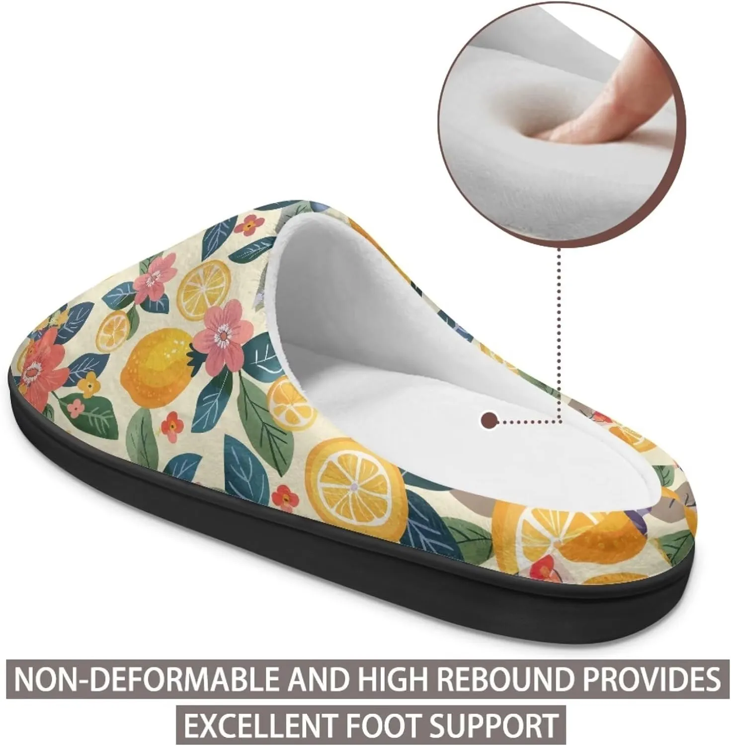 Fuzzy Slippers for Women,Soft Warm House Slippers Fruit Theme Strawberry Slippers Anti Skid Bedroom Slippers Home Shoes
