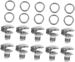 Gatuida Shoe Buckle Sneaker Rivets Shoe Laces Boot Lace Hooks Weld Shoe Boot Rivet Shoes Shoe Sole Fasteners
