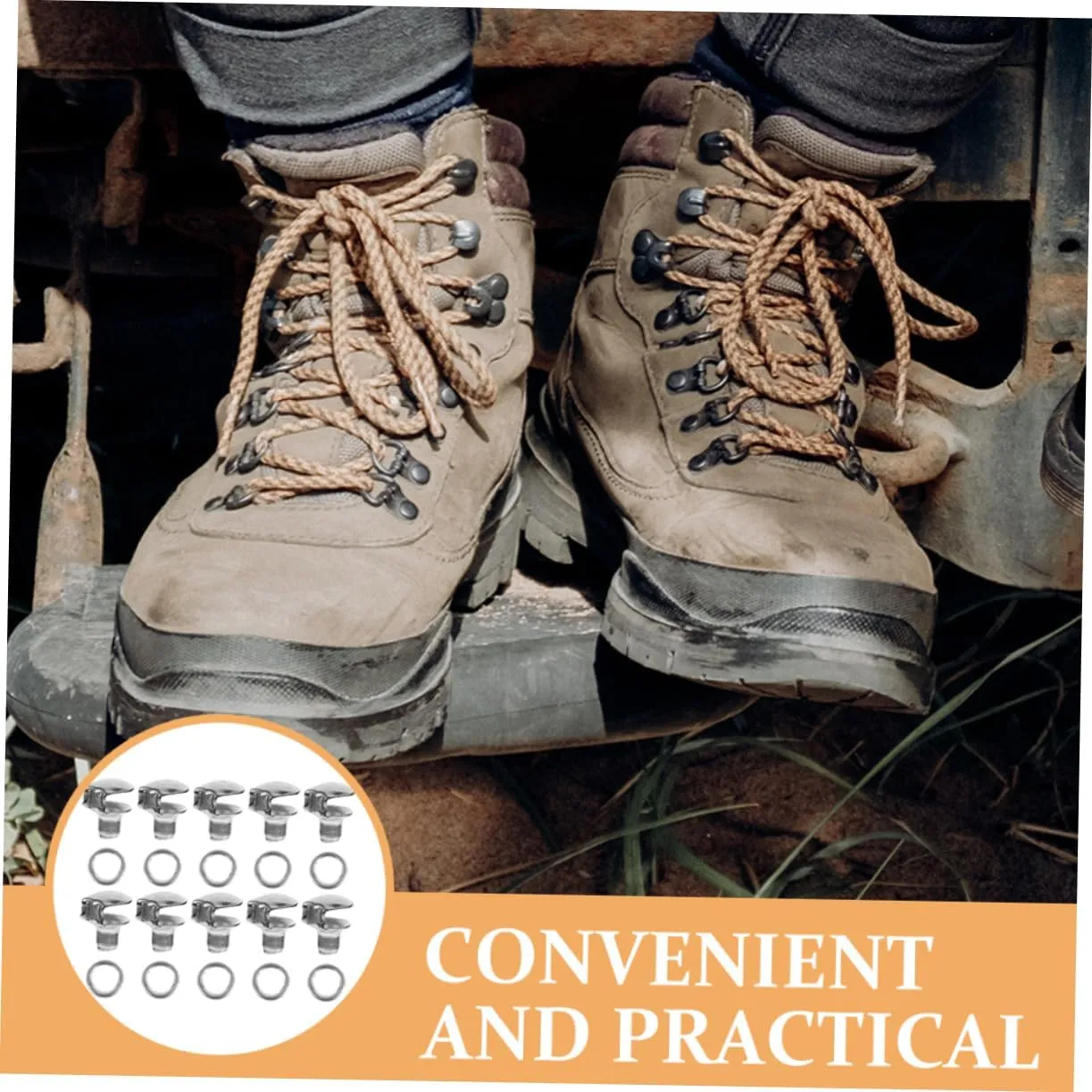 Gatuida Shoe Buckle Sneaker Rivets Shoe Laces Boot Lace Hooks Weld Shoe Boot Rivet Shoes Shoe Sole Fasteners