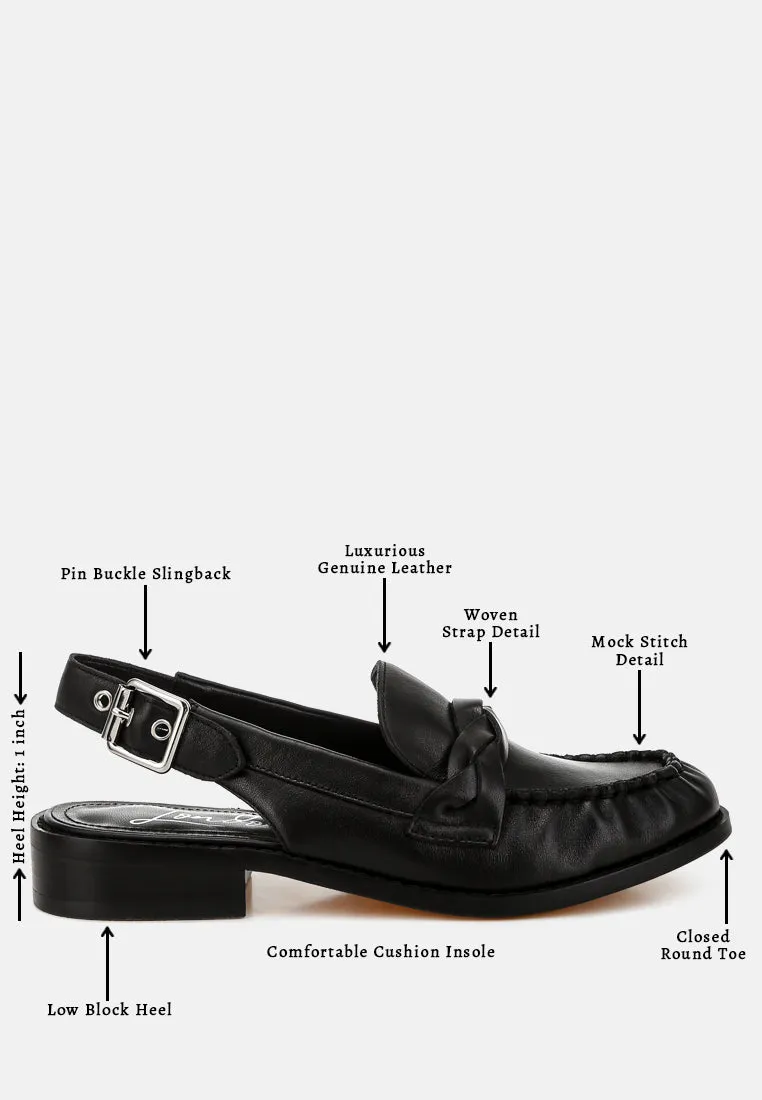 Genuine Leather Loafer Sandals By RAG