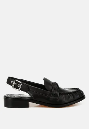 Genuine Leather Loafer Sandals By RAG