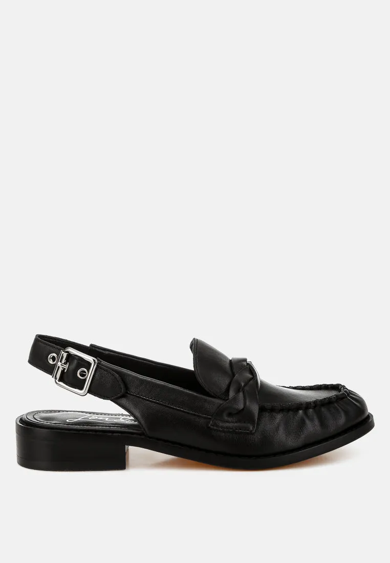 Genuine Leather Loafer Sandals By RAG