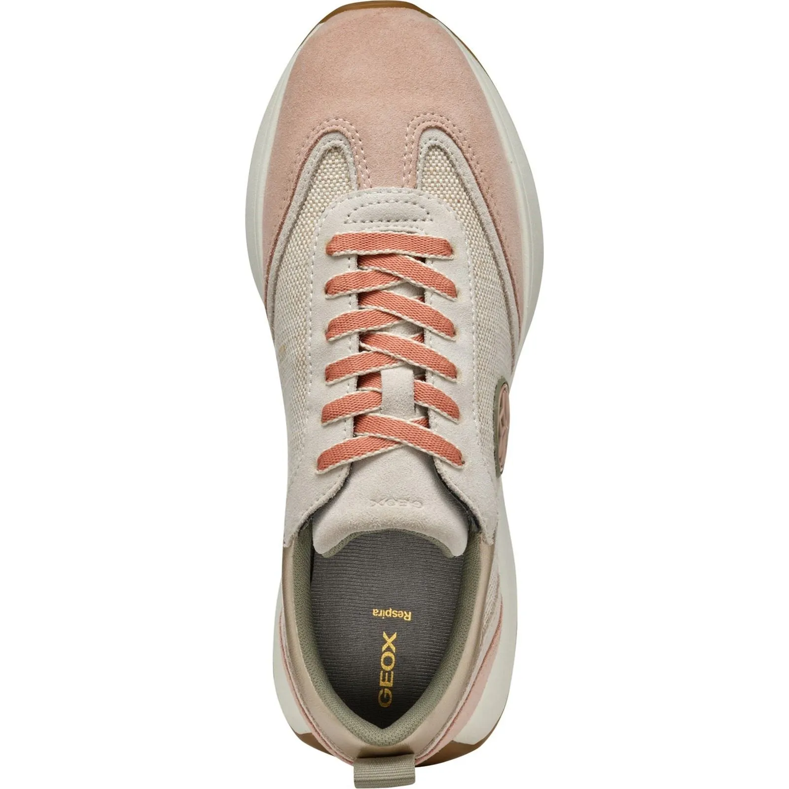 Geox D AMABEL Synthetic Polyurethane Women's Light Sand/Light Taupe Trainers