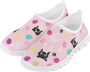 Girls Easter Gift Shoes Non Slip Tennis Slip On Shoes for Holiday Travel