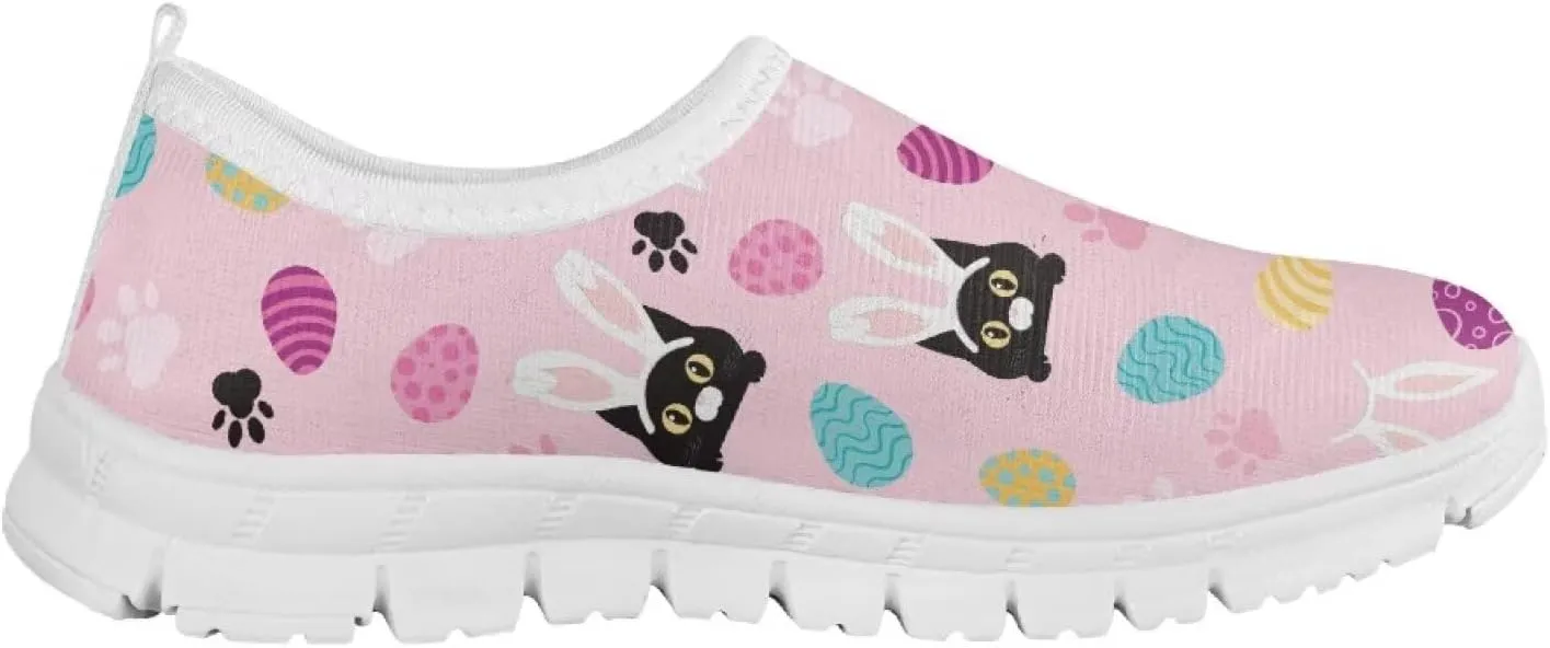 Girls Easter Gift Shoes Non Slip Tennis Slip On Shoes for Holiday Travel