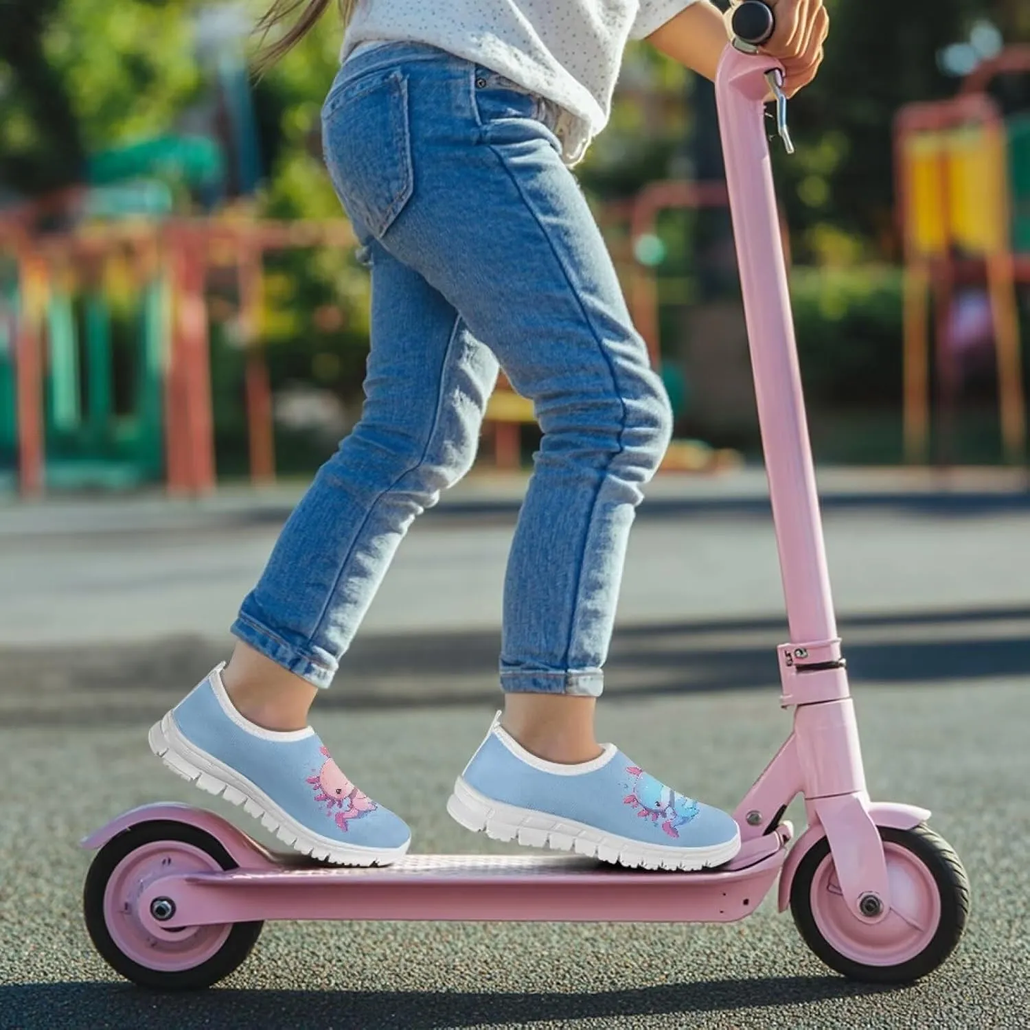 Girls Kids Slip On Sneakers Big Kids Casual Gym Tennis Shoes Soft Sole