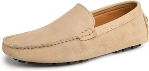 Go Tour Mens Handmade Suede Leather Casual Loafers Shoes