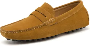 Go Tour Men's Penny Loafers Moccasin Driving Shoes Slip On Flats Boat Shoes
