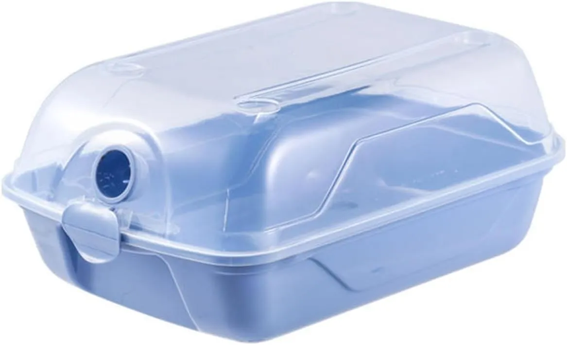 Grebest Dust-proof Shoe Storage 2 Pcs Thickened Transparent Ventilated Box Anti-crack Reusable Universal Boot Container for Car Travel Clear Blue L