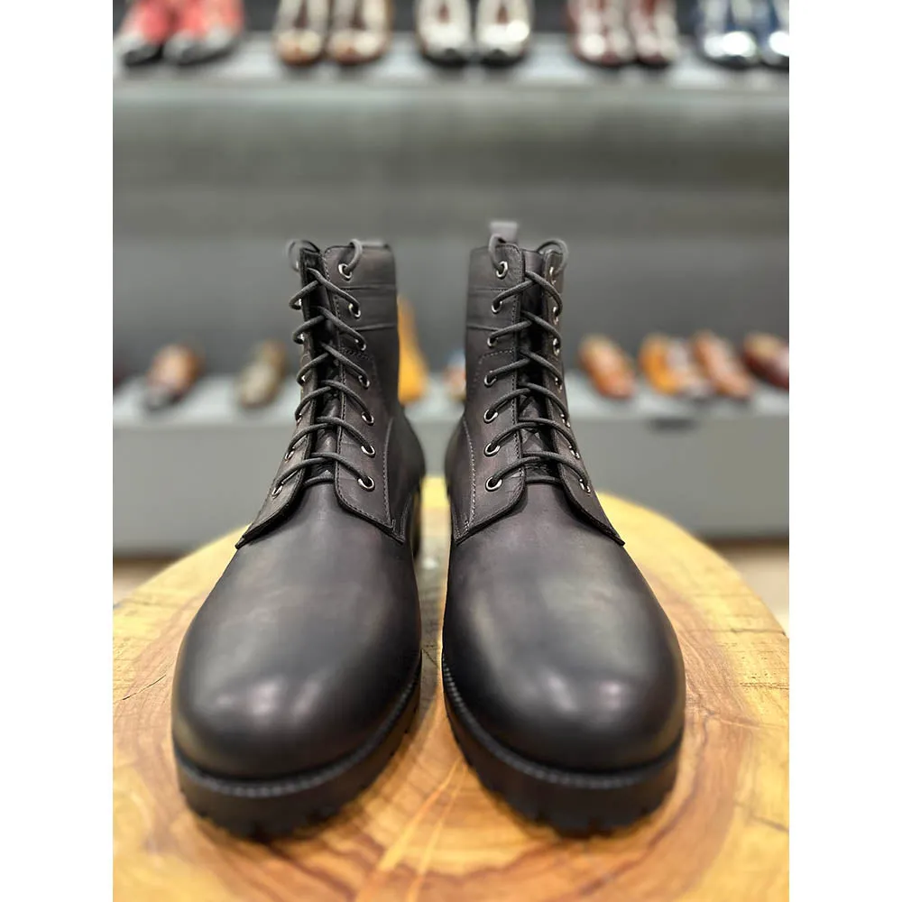 Grey Combat Boots   Lightweight Soles