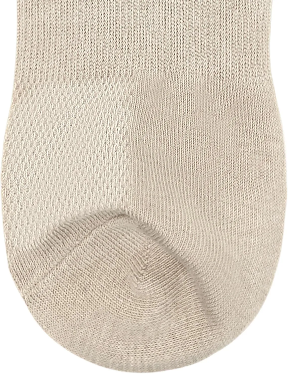 HaloYIYI Men's No Show Socks Beige Low Cut Mesh Breathable Cotton Comfortable Soft Tan Big & Tall With Tab, 10 Pairs